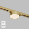 DK5761-SB Светильник для трека SHINE FLOW со светодиодом, D74*H28, 48V DC, 6W, RA?90, 3000K, IP20, сатинированная латунь, алюминий.