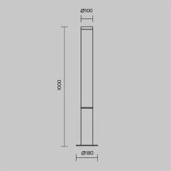 Ландшафтный светильник Ginza 3000К 30Вт IP 54 (Черный)