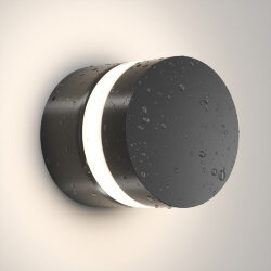 Настенный уличный светодиодный светильник VEGA, IP65, 12 Вт, 3000K, черный, алюминий, Denkirs DK9810-BK