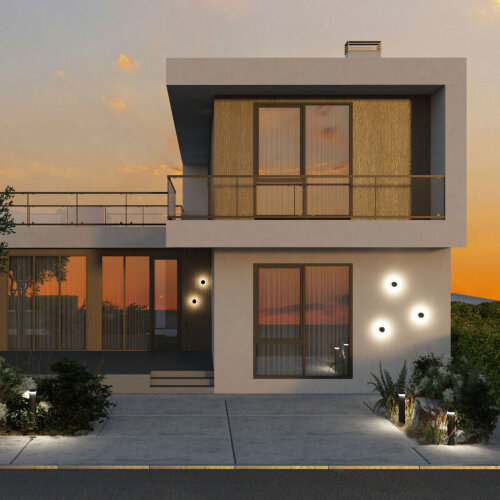 DK9810-BK Настенный уличный светодиодный светильник VEGA, IP65, 12 Вт, 3000K, черный, алюминий. Фото 7