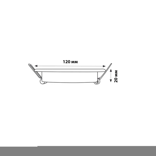 DLS-L158 GX53 CHROME-MATT CLEAR Светильник декоративный встраиваемый, серия Luciole, Без лампы, цоколь GX53, Доп, светодиодная подсветка 4Вт, Металл-стекло, Хром-матовый+прозрачный - фото 6