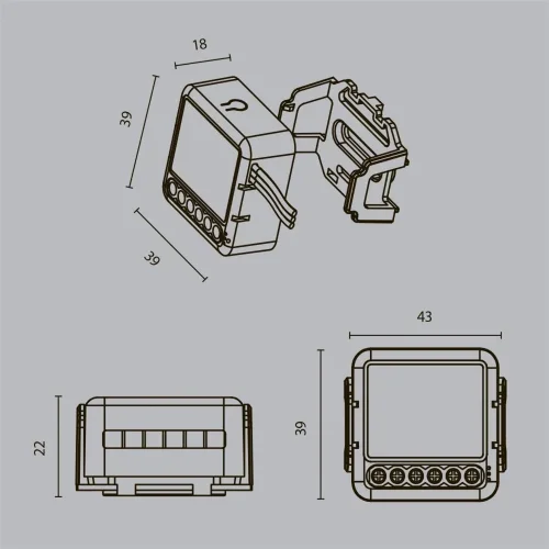 W-Fi выключатель четырехканальный MD004 (Белый) - фото 5