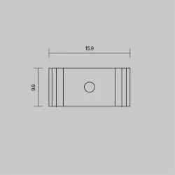 Комплект креплений (для профиля 25×42 и 35x51) 4 шт., ALM-2542-MT (Серебро)