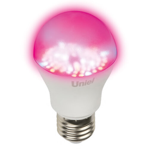 LED-A60-9W-SP-E27-CL ALM01WH Лампа светодиодная для растений, Форма A, прозрачная колба, Материал корпуса пластик - фото 1