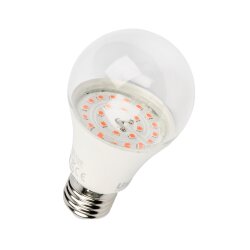 LED-A60-9W-SP-E27-CL ALM01WH Лампа светодиодная для растений, Форма A, прозрачная колба, Материал корпуса пластик