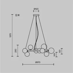 Подвесной светильник Dallas G9х11 (Золото)