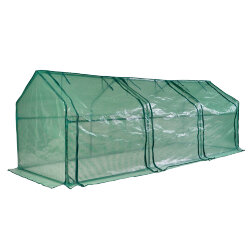UGH-S33 L270 GREEN-GREEN Парник уличный, 270x90x90см, Металлическая труба в ПВХ, цвет зеленый, Тент из армированного полиэтилена 135г-м2, цвет сетки зеленый, TM ФитоЛето