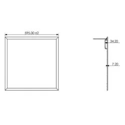 Светильник светодиодный SPL-510-W-40K-040 40Вт 4000К IP40 3420лм 595х595х8 без драйвера панель бел. ЭРА Б0048927