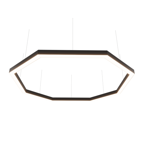 Светильник WOLTA PRO КОНТУР ОКТА ДСО03-144-600-3К-Ч Матовый - фото 1.