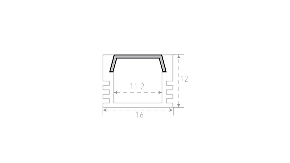 'Профиль алюминиевый SWG, накладной, SF-1612. Фото 2