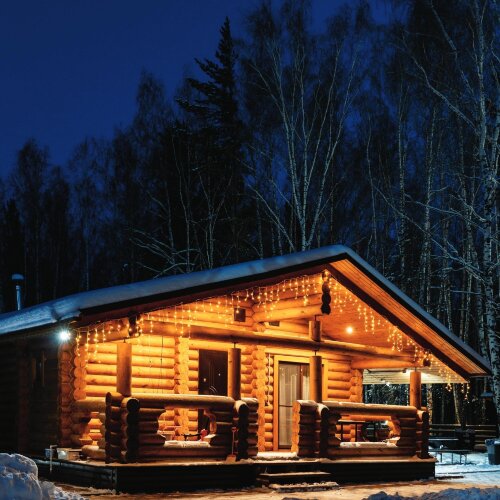 ULD-B6007-300-DTA WARM WHITE IP44 Бахрома светодиодная, 6м, 300 светодиодов, Теплый белый свет, Провод прозрачный - фото 8