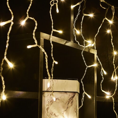 ULD-B6007-300-DTA WARM WHITE IP44 Бахрома светодиодная, 6м, 300 светодиодов, Теплый белый свет, Провод прозрачный - фото 15