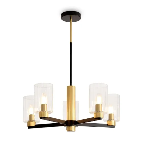 Потолочный светильник Freya FR2051CL-05BBS (Черный и Латунь) - фото