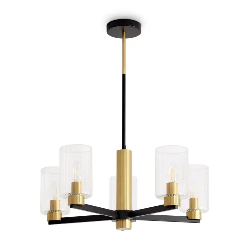 Потолочный светильник Freya FR2051CL-05BBS (Черный и Латунь) - фото 4