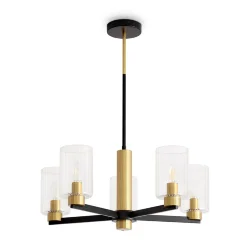 Потолочный светильник Freya FR2051CL-05BBS (Черный и Латунь)