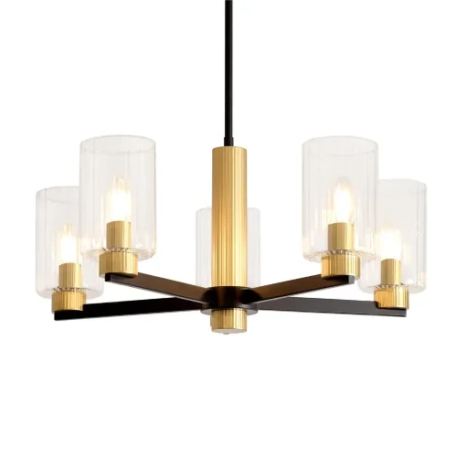 Потолочный светильник Freya FR2051CL-05BBS (Черный и Латунь) - фото 6