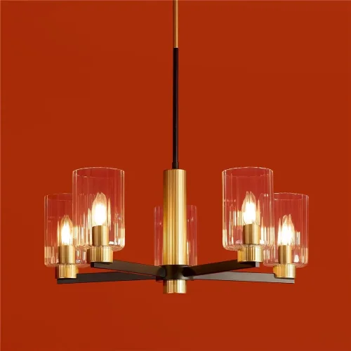 Потолочный светильник Freya FR2051CL-05BBS (Черный и Латунь) - фото 8