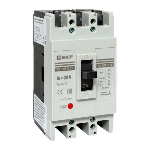 Выключатель автоматический 3п 63/25А 25кА ВА-99М PROxima EKF mccb99-63-25m - фото
