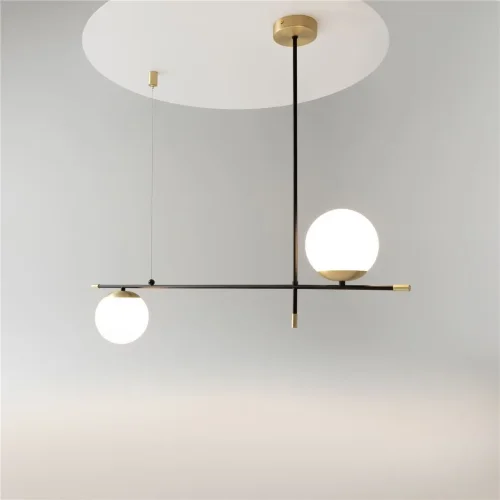 Подвесной светильник Nostalgia E14х2 40Вт (Черный и Золото) - фото 12