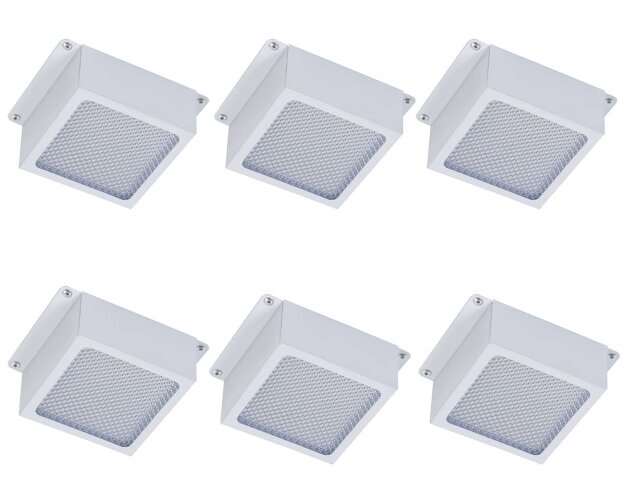 Универсальный офисный светодиодный светильник Грильято комплект 6 шт 36 Вт IP44 100x100x40 мм 3000K Призма - фото