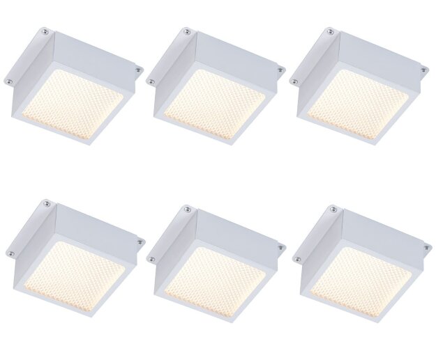 Универсальный офисный светодиодный светильник Грильято комплект 6 шт 36 Вт IP44 100x100x40 мм 3000K Призма - фото 3