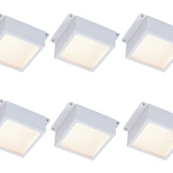Универсальный офисный светодиодный светильник Грильято комплект 6 шт 36 Вт IP44 100x100x40 мм 3000K Призма