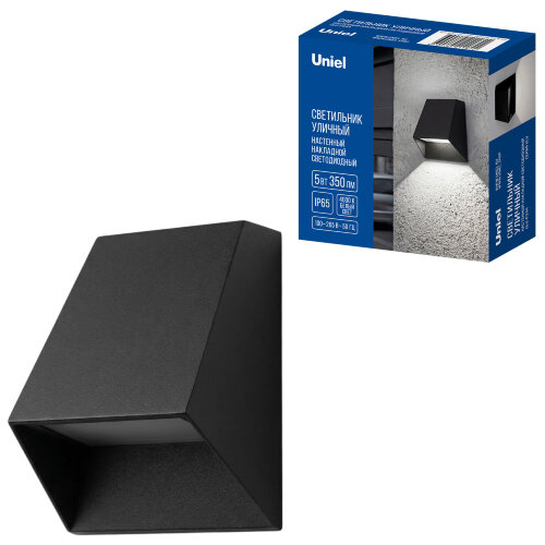 ULU-P34A-5W-4000K IP65 BLACK Светильник светодиодный уличный, Архитектурный накладной, Белый свет 4000K, Корпус черный, TM Uniel - фото 7