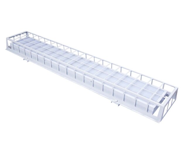 Накладной светодиодный светильник для спортзалов с защитной решеткой 40 Вт IP65 1280х250х95 мм 3000К Опал - фото 4