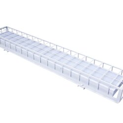 Накладной светодиодный светильник для спортзалов с защитной решеткой 40 Вт IP65 1280х250х95 мм 3000К Опал