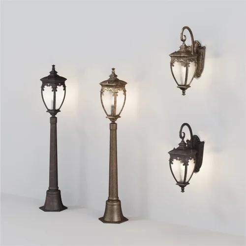 Настенный светильник (бра) Fleur E27х1 60Вт IP 44 (Бронза Антик) - фото 6