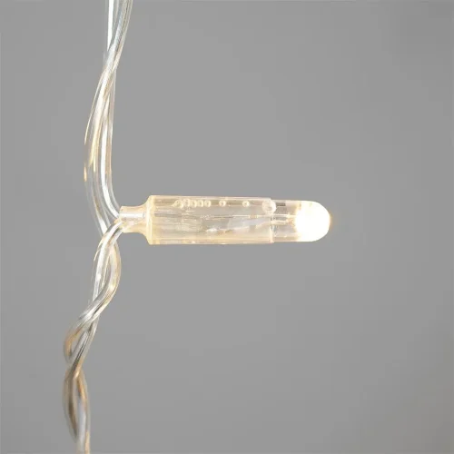 Гирлянда Занавес с Колпачком 1 x 6 м Тепло-Белый 220В, 600 LED, Провод Прозрачный ПВХ, IP65. Фото 2.