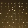 Гирлянда Занавес с Колпачком 1 x 6 м Тепло-Белый 220В, 600 LED, Провод Прозрачный ПВХ, IP65. Фото 3.