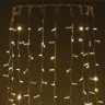 Гирлянда Занавес с Колпачком 1 x 6 м Тепло-Белый 220В, 600 LED, Провод Прозрачный ПВХ, IP65. Фото 4.