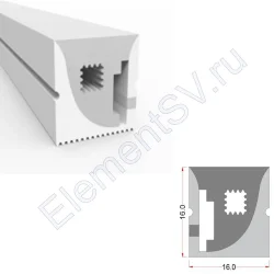 Cиликоновая оболочка T1616 S8 (16*16mm, pcb 12mm, боковое)