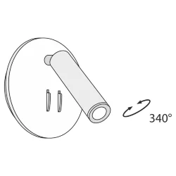 Настенный светильник (бра) Иос 176 / Ios 176 3000К 9Вт (Белый) C176-WL-01-6W-W