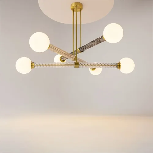 Подвесной светильник Teatro G9х6 (Латунь) - фото 8