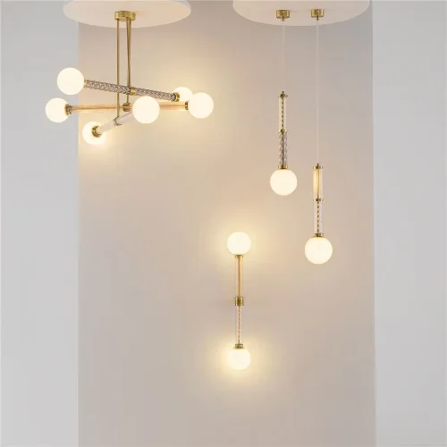 Подвесной светильник Teatro G9х6 (Латунь) - фото 9