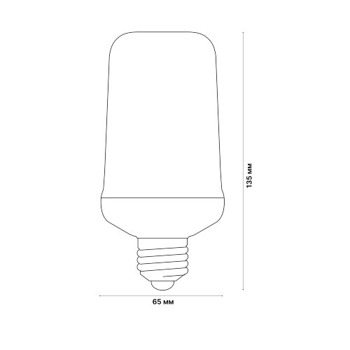 LED-L60-6W-FLAME-E27-FR PLD01WH Лампа светодиодная декоративная с типом свечения эффект пламени, Форма цилиндр, матовая. - фото 10