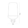 LED-L60-6W-FLAME-E27-FR PLD01WH Лампа светодиодная декоративная с типом свечения эффект пламени, Форма цилиндр, матовая. - фото 10