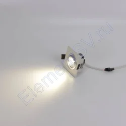 Светодиодный светильник встраиваемый 65 Series White Square (3W,Day White)