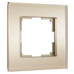 Рамка из стекла на 1 пост Senso шампань soft-touch W0013111