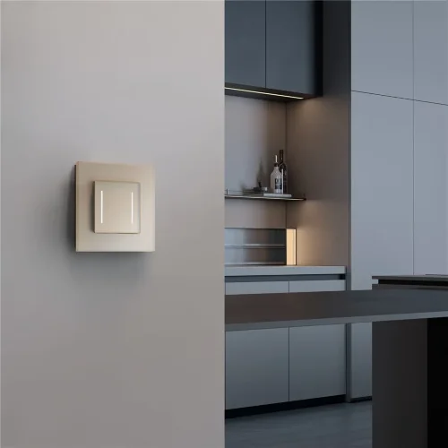 Рамка из стекла на 1 пост Senso шампань soft-touch W0013111 - фото 5