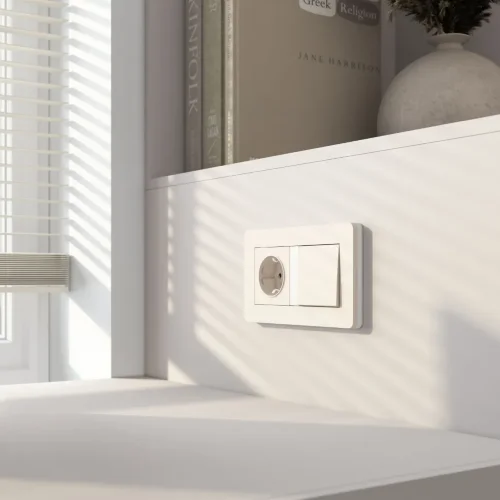 Кнопка звонка (айвори матовый) W1114562 - фото 2