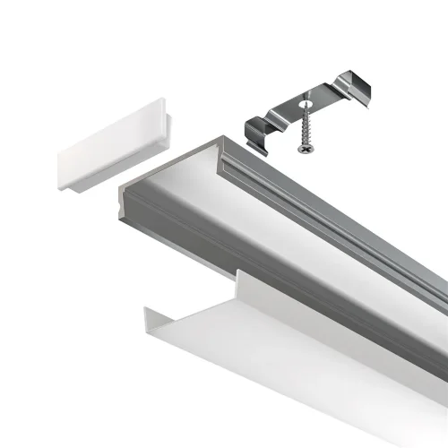 Алюминиевый профиль накладной 24×6 (Серебро, 2 м), ALM002S-2M (Серебро) - фото 4