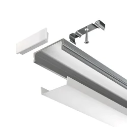 Алюминиевый профиль накладной 24×6 (Серебро, 2 м), ALM002S-2M (Серебро)