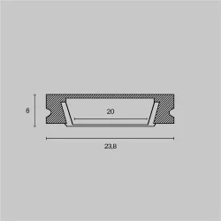Алюминиевый профиль накладной 24x6 (Серебро, 2 м), ALM002S-2M (Серебро) ALM002S-2M