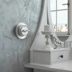 Переключатель/выключатель одноклавишный Vintage серебро матовый/хром W5812054