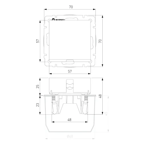 Вывод кабеля (слоновая кость) W1150203 - фото 3