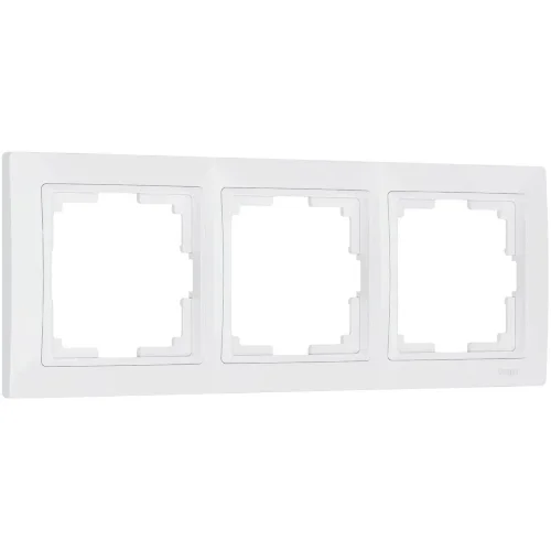 Рамка из поликарбоната на 3 поста Snabb Basic белый W0032001 - фото