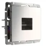 Розетка Ethernet RJ-45 (глянцевый никель) W1181002 - фото